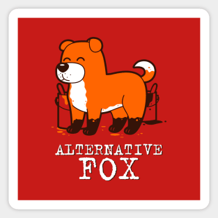 Cute Kawaii Dog Fake Fox Alternative Facts Sticker